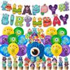 Hasbro Decorazioni per Feste di Compleanno con Simpatici Mostri Cartoon: Mostri Monoculari, Mostri Multiculari, Mostri Pelosi, Palloncini, Striscioni, Topper per Torte