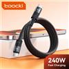 toocki Cavo USB Type-C Toocki 240W ad alta potenza per ricarica super rapida, compatibile con Xiaomi 17 Pro, iPhone 17, Laptop Samsung, con impugnatura testurizzata