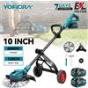 YOFIDRA Tagliaerba Elettrico Senza Spazzole da 10 Pollici 6000W, Rasaerba Pieghevole, Attrezzo da Giardino Compatibile con Batteria Makita 18V