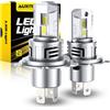 AUXITO 2 Pezzi Luci LED H4 Canbus Mini Formato 1:1 per Fari Auto con Ventola 30000LM Super Luminose Lampadine Turbo 6500K per Auto
