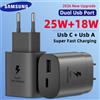 SAMSUNG Caricabatterie SAMSUNG PD 25W Dual USB-C 15W 20W per Galaxy S26 S25 Edge S24 S23 S22 Z Flip Fold 7 6 5 A17 A16 A26 A36 M07 M17 M36