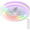 NONE Ventilatore da Soffitto OstarkDom con Luce, 2800 Lumen RGBIC + CCT LED, 500mm, Motore DC a 3 Velocità, 7200m³/h, Telecomando, Funzione Inverno/Estate, Silenzioso, IP20, Bianco OstarkDom-leduni