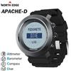 NORTH EDGE Orologio da uomo NORTH EDGE APACHE-D, orologio subacqueo sportivo digitale con altimetro, barometro, bussola, ora mondiale, impermeabile fino a 100 m.