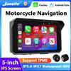 jansite Navigatore GPS Portatile da 5 Pollici per Moto, Display Impermeabile IPX7, Bluetooth Wireless, Carplay, Android Auto, Monitor per Cruscotto Moto