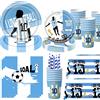 TAKARA TOMY Set Decorazioni per Festa di Compleanno a Tema Calciatore, Superstar Argentina, con Stoviglie, Tovaglia, Bicchieri, Palloncini, Decorazione per Torta, Accessori per Ragazzi