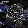 SANDA Orologio al Quarzo SANDA 7018 per Uomo, Elegante Orologio Comodo con Lancette Luminose, Lussuoso Orologio al Quarzo Impermeabile con Cinturino in Silicone, Relogio Masculino