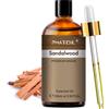 PHATOIL 100ml Olio Essenziale Aromaterapico al Sandalo ed Eucalipto, Oli Essenziali Aromatici al Cedro, Lavanda e Vaniglia per la Produzione di Candele