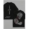 Bandai Anime Jujutsu Kaisen Gojo Satoru ‌ T-shirt vintage lavata primavera estate da uomo e donna, stile Harajuku streetwear oversize