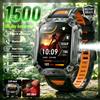 GUHUAVMI Smartwatch di Grado Militare 1500mAh, 100 Giorni di Autonomia, Impermeabile 10ATM, Chiamate Bluetooth, Allarme SOS, Torcia LED, Orologio Sportivo