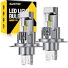 AUXITO 2 Pezzi Lampadine LED H4 Senza Ventola per Fari Abbaglianti e Anabbaglianti 12000LM 6500K HB3 9005 H8 H11 Luce di Guida 9006 HB4 Super Luminose