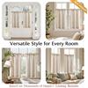 JINCHAN Nuovo Stile 2026 [Set di 2] Tende da Cucina Effetto Lino Naturale 66x76cm/26x30in, Stile Rustico Boho a Righe per Finestre Piccole