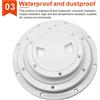 RYSJM Boccaporto di ispezione rotondo antiscivolo in ABS bianco/nero da 4, 6, 8 pollici con coperchio rimovibile, piastra di accesso per accessori nautici/yacht/barche