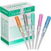 JUN.M 50/6 pz Aghi per Piercing a Catetere 14G 16G 18G 20G, Aghi Cavi per Piercing Orecchio, Naso, Labbro, Ombelico - Fornitura