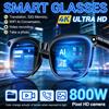 GUHUAVMI Occhiali Smart AI 2026 da Uomo, Nuovi con Fotocamera 4K HD da 800W pixel, Memoria da 32GB, Traduzione 120+, ChatGPT, Musica, Scatto Foto e Video, Occhiali da Sole