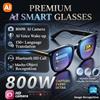 GUHUAVMI Occhiali Smart AI 2026 con Fotocamera HD da 800W Pixel, Registrazione Video 1080P, AI ChatGPT, 16GB, Oltre 150 Lingue di Traduzione, Musica Bluetooth, Occhiali da Sole POV