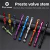 WEST BIKING Valvola Presta per Pneumatici Tubeless Bici 44/53/80/85mm, Valvola di Prolunga in Lega di Alluminio, 2 Pezzi, Ugello Rimovibile