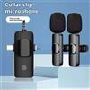 basix Microfono Lavalier Wireless 2.4G per Registrazione Audio Video con Cancellazione del Rumore per iPhone iPad Android Xiaomi Samsung Live Game Mic