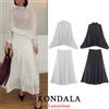 KONDALA Set Vintage da Donna con Pois, Bluse Larghe in Chiffon con Fiocco e Gonne Lunghe, Moda Primavera Estate 2026, Completi per Vacanze