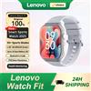 Lenovo Smart Watch Fit Display AMOLED HD da 1,96 pollici Monitoraggio della frequenza cardiaca Monitoraggio della salute Chiamate telefoniche Bluetooth Smartwatch per Android IOS