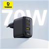 BASEUS Caricabatterie Rapido Baseus 70W USB Tipo C con Supporto QC PD PPS 65W, Caricatore Portatile per iPhone 17 16 15, MacBook Air e Laptop