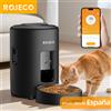 ROJECO Distributore Automatico di Cibo per Gatti 2L, Dispenser Intelligente per Crocchette con Controllo Remoto WiFi tramite App, Distributore di Cibo per Cani e Gatti, Accessori per Animali Domestici