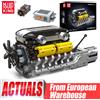 Mould King 10202 Supercar Motorizzata con Motore V12 + Trasmissione, Set di Costruzioni Tecniche per Auto, Regalo per Bambini