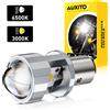 AUXITO Fari LED AUXITO BA20D H6 S2 per Moto, Luci Spot 12V con Fascio Alto/Basso per Scooter, UTV, ATV, Lampadine Moto con Lente Universale