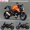 MAKEDA Modellino Moto KTM 1390 Super Duke R in Scala 1:12, Collezione Miniature Sportive RMZ City, Regalo per Bambini
