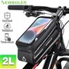 NEWBOLER Borsa per Bicicletta NEWBOLER, Borsa da Telaio Anteriore Impermeabile con Custodia per Telefono da 6,5 Pollici, Schermo Touch, per MTB e Bici da Strada