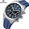 NAVIFORCE Orologi da Uomo NAVIFORCE Multifunzione Cronografo con Cinturino in Silicone Lancette Luminose Impermeabile 3ATM Alta Qualità Originale per Uomo