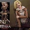 Bandai Nuove Figure Anime di Attack On Titan da 28cm, Statuette di Annie Leonhart in PVC, Modellini da Collezione, Decorazione per la Camera, Regalo di Compleanno, Giocattoli