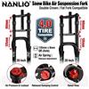 NANLIO Forcella ammortizzata Nanlio per Fat Bike, 20/26 pollici, doppia piastra, per MTB ed E-Bike, escursione 135mm, QR 135x9mm, per pneumatici Fat da 4.0, ideale per la neve