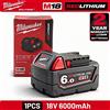 Milwaukee Batteria Milwaukee M18 6.0Ah ad Alta Potenza 18V agli Ioni di Litio Ricaricabile per Utensili Elettrici Cordless Milwaukee M18