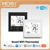 MOES Termostato WiFi Intelligente, Controllore di Temperatura per Riscaldamento a Pavimento Elettrico e Idrico, Caldaia a Gas, Compatibile con Echo, Google Home, Tuya