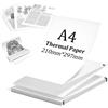 Marklife Carta termica A4 20/100/200 fogli, tipo piegato e in rotolo, carta termica ad asciugatura rapida per documenti, fogli per esami, stampa per ufficio e casa