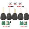 jingyuqin Telecomando auto jingyuqin 433mhz ID46 per Aygo, Peugeot 106, 107, 206, 306, 307, 207, 407, Partner e Citroen C1, C2, C3, C4, Saxo, Picasso