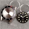 tandorio Cassa per Orologio Subacqueo Vintage in Acciaio Inossidabile Spazzolato da 38mm, 200M, Compatibile con NH35 NH36 NH38 NH34 GMT, Vetro Zaffiro Bombato, Ghiera a 120 Scatti
