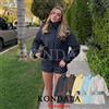 KONDALA Completo Casual da Donna con Pois, Giacca Bomber Oversize e Mini Shorts, Moda Primavera Estate 2026, Set da Spiaggia Y2K per Ragazze
