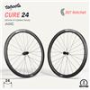 TAGOOLA Set di Ruote in Carbonio Tagoola Cure 24 per Bici da Strada 700C, Freno a Disco, Larghezza Interna 24mm, 424 Raggi, Ratchet 36T, 1380g, Compatibile Tubeless