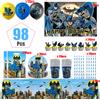 Potdemiel Set Decorazioni per Festa di Compleanno a Tema Batman: Striscione, Palloncini, Topper per Torta, Accessori per Feste di Supereroi, Regali per Bambini e Ragazzi, Decorazioni per Baby Shower