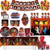 Bandai Decorazioni per Feste di Compleanno a Tema Ninja, Piatti, Bicchieri, Tovaglioli, Tovaglia, Palloncini e Accessori Decorativi per Bambini