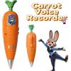 Bandai 1/3/6 Pezzi Penna Registratore Vocale Zootopia a Forma di Carota, Penna a Sfera per Bambini con Funzione di Registrazione, Penne Creative Multifunzionali, Regalo