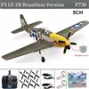 WLTOYS Aereo RC 5CH 3D/6G ad Ala Fissa P51D Mustang RTF per Adulti e Principianti, Facile da Pilotare, Elicottero da Combattimento Brushless Rimovibile