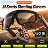 GUHUAVMI Nuovi Occhiali Smart AI 2026 per Sport e Registrazione, Fotocamera HD 800W Anti-vibrazione, Occhiali Antivento per Ciclismo e Riprese