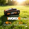 WORX Batteria di ricambio originale WORX 20V 6000mAh/8000mAh agli ioni di litio, per WA3551 WA3551.1 WA3553 WA3641 WX373 Tutti gli utensili elettrici.