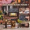 Zuuton Kit Miniatura Casa delle Bambole Negozio Giapponese Puzzle 3D Legno Supporto Libri con Luce LED Lavoretto Manuale per Adulti Regalo di Compleanno Arredamento Casa