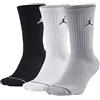 Nike (NIKE) Confezione da 3 calzini per uomo e donna: calzini casual traspiranti Air Jordan Training, calzini sportivi a metà polpaccio SX5545-019