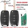 jingyuqin per Kia Rio 2017-2023 Ceed 2011-2018 Chiave Auto Telecomando Pieghevole 3 Pulsanti 95430-H0500 433MHz 4D60 SYEC3TX1611 HU134 TOY40 Fob