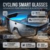 GUHUAVMI Occhiali Intelligenti con Registrazione Video 1200P, Controllo Vocale AI, Traduzione, Bluetooth, Lenti Polarizzate, Anti-Vibrazione, per Sport all'Aperto