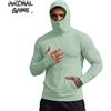 ANIMAL GAME T-shirt con cappuccio da uomo UPF50+ a maniche lunghe, ad asciugatura rapida, con protezione solare, sottile, per pesca